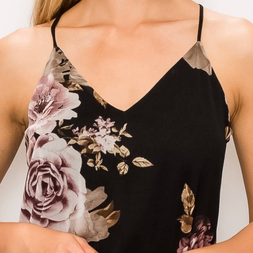 Floral mesh Print Top - Picture 5 of 6